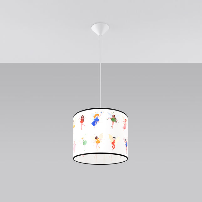 Suspension Enfant Fée 30 cm, vue de face avec son point d'accroche