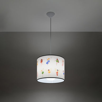 Suspension Enfant Fée 30 cm, vue de profil sur fond blanc