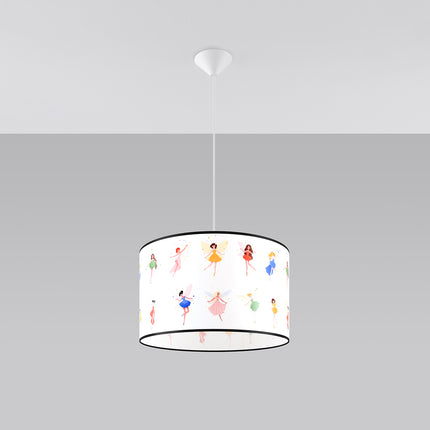 Suspension Enfant Fée 40 cm, vue de face avec son point d'accroche