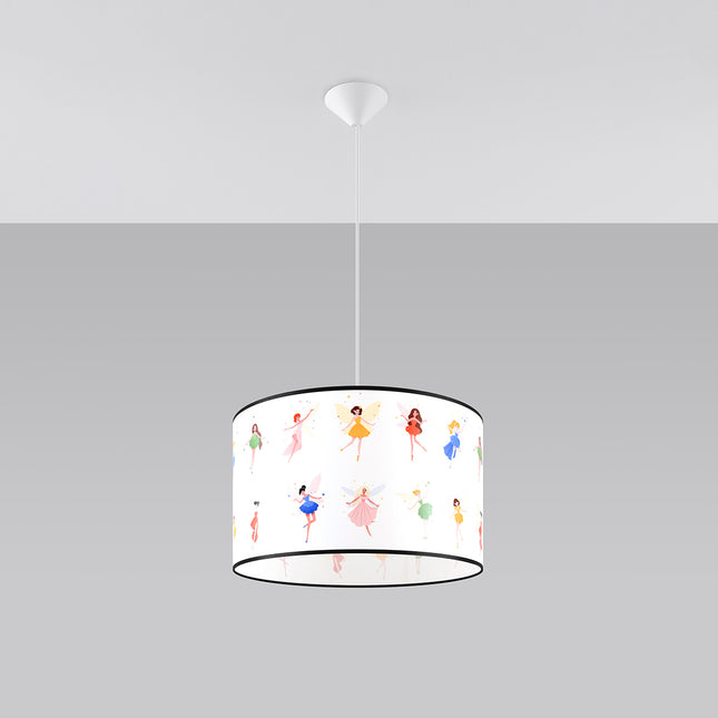 Suspension Enfant Fée 40 cm, vue de face avec son point d'accroche