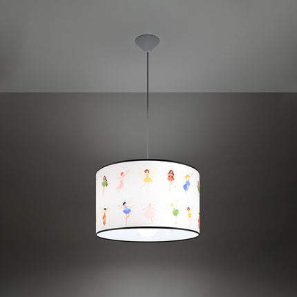 Suspension Enfant Fée 40 cm, vue de profil sur fond blanc
