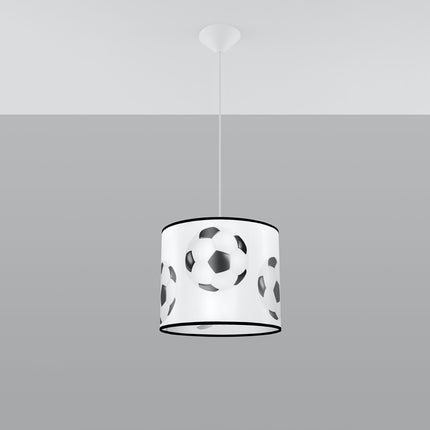 Suspension Enfant Football 30 cm, vue de face avec son point d'accroche