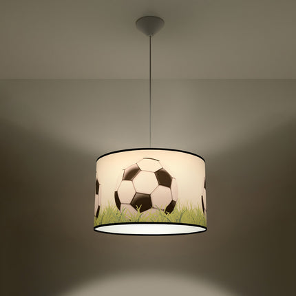 Suspension Enfant Football sur Pelouse 40 cm, vue de profil sur fond blanc