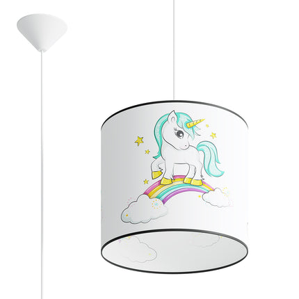 Suspension Enfant Licorne 30 cm, vue d'ensemble sur fond blanc