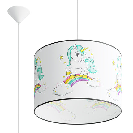 Suspension Enfant Licorne 40 cm, vue d'ensemble sur fond blanc