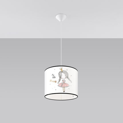 Suspension Enfant Princesse 30 cm, vue de face avec son point d'accroche