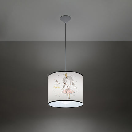 Suspension Enfant Princesse 30 cm, vue de profil sur fond blanc