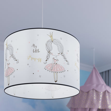 Suspension Enfant Princesse 40 cm, détail du montage et du câble