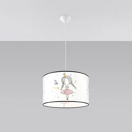 Suspension Enfant Princesse 40 cm, vue de face avec son point d'accroche