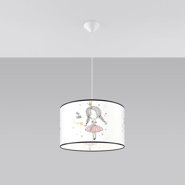 Suspension Enfant Princesse 40 cm, vue de face avec son point d'accroche