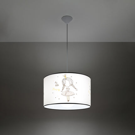 Suspension Enfant Princesse 40 cm, vue de profil sur fond blanc