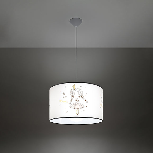 Suspension Enfant Princesse 40 cm, vue de profil sur fond blanc