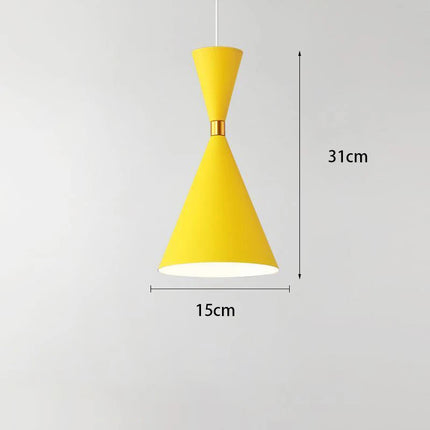 Suspension géométrique nordique coloris jaune