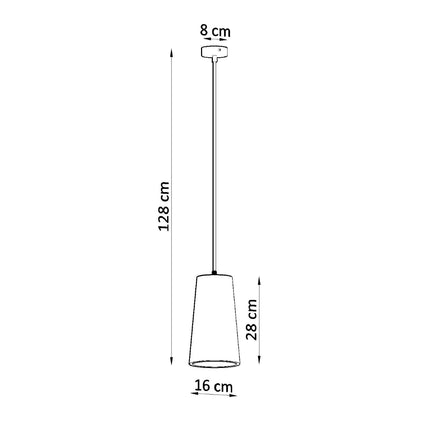 Suspension Gulcan en céramique blanche allumée, halo de lumière chaude diffusé vers le bas