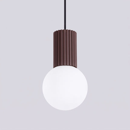 Suspension Halo 1 brun chocolat, packshot de trois quarts