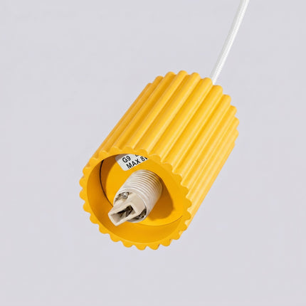 Suspension Halo 1 jaune ambré, mécanisme et platine de montage