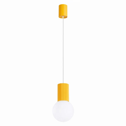 Suspension Halo 1 jaune ambré, packshot sur fond blanc