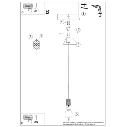 Suspension Halo 1 pêche en enfilade au-dessus d'un plan de travail