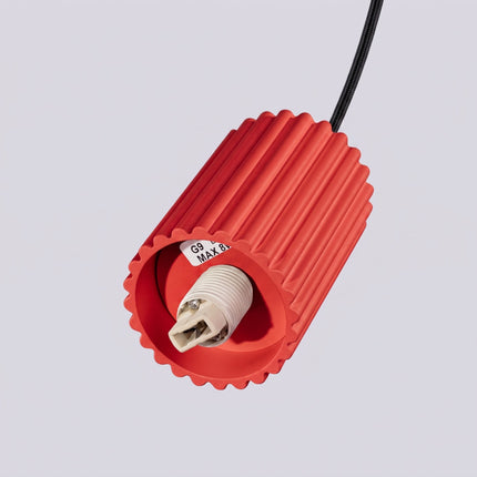Suspension Halo 1 rouge vif, mécanisme et platine de montage