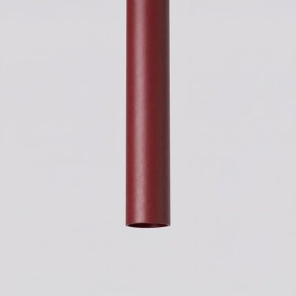suspension halo 1 tube bordeaux en acier, vue de détail