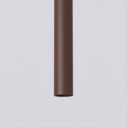 suspension halo 1 tube brun chocolat en acier, vue de détail