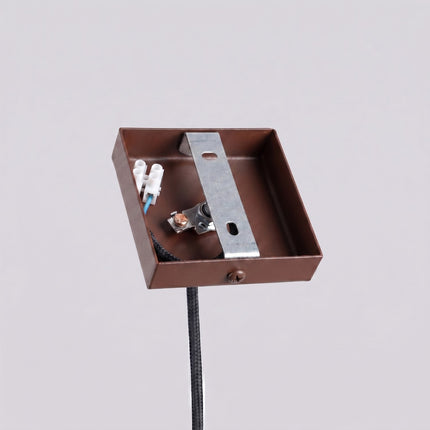 suspension halo 1 tube brun chocolat en acier, packshot de trois quarts