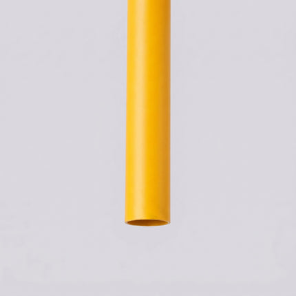 suspension halo 1 tube jaune ambré en acier, vue de détail