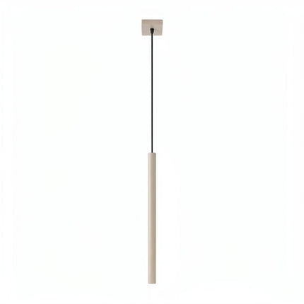 suspension halo 1 tube taupe en acier, packshot sur fond blanc