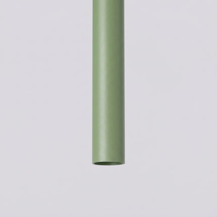 suspension halo 1 tube vert sauge en acier, vue de détail