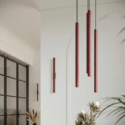 Suspension Halo 2 double tube acier bordeaux, mise en situation 3