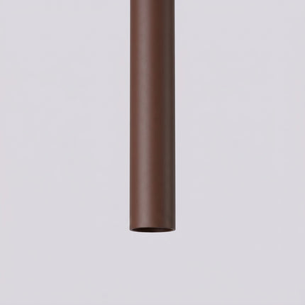 Suspension Halo 2 double tube acier brun chocolat, vue de détail