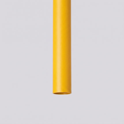 Suspension Halo 2 double tube acier jaune ambré, vue de détail
