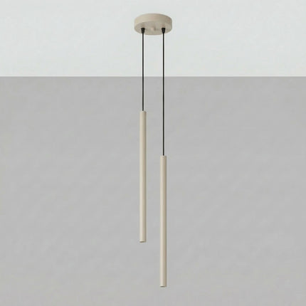 Suspension Halo 2 double tube acier taupe, vue en situation