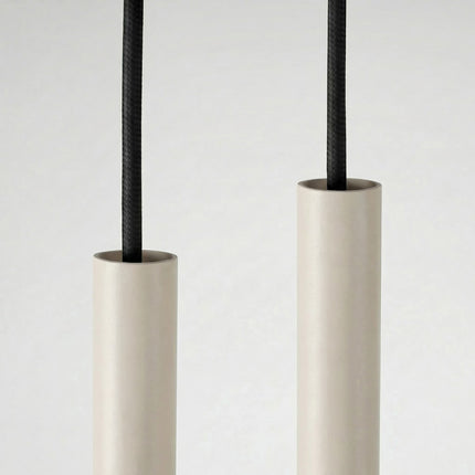 Suspension Halo 2 double tube acier taupe, vue de détail