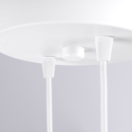 Suspension Halo 2 globes en grappe blanche, détail de la fixation