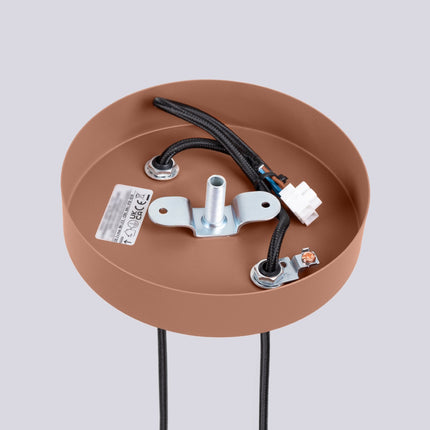 Suspension Halo 2 globes en grappe moka, mécanisme et platine de montage