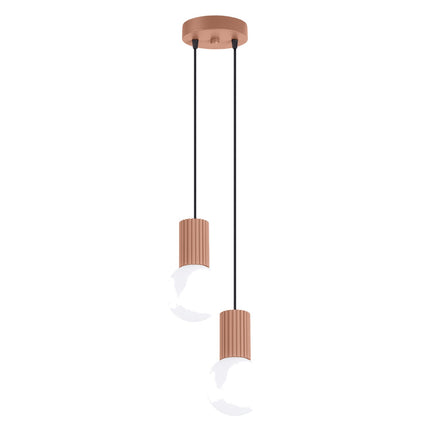 Suspension Halo 2 globes en grappe moka, packshot sur fond blanc