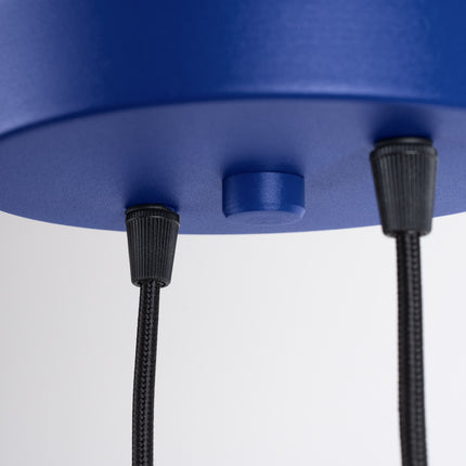 Suspension Halo 2 globes en grappe outremer, détail de la fixation