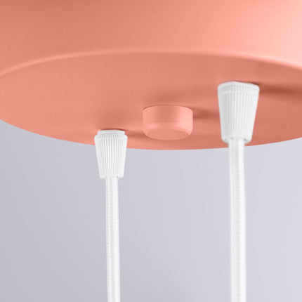 Suspension Halo 2 globes en grappe pêche, détail de la fixation