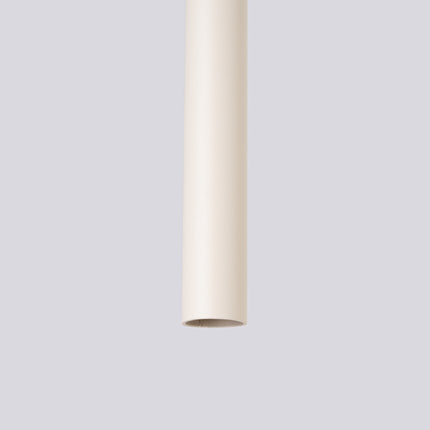 suspension halo 3 tubes étagés beige en acier, vue de détail