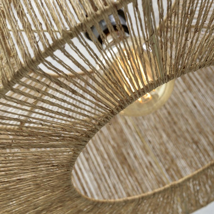 Suspension Iguazu en jute naturel en situation dans un intérieur au style japandi