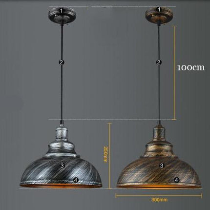 Suspension industrielle rétro LED au-dessus d'un bureau