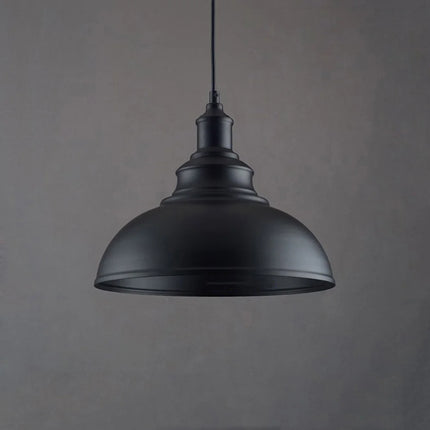 Suspension industrielle rétro LED en finition argent
