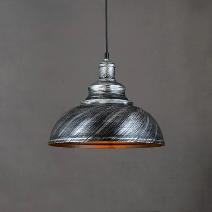 Suspension industrielle rétro LED en finition noir