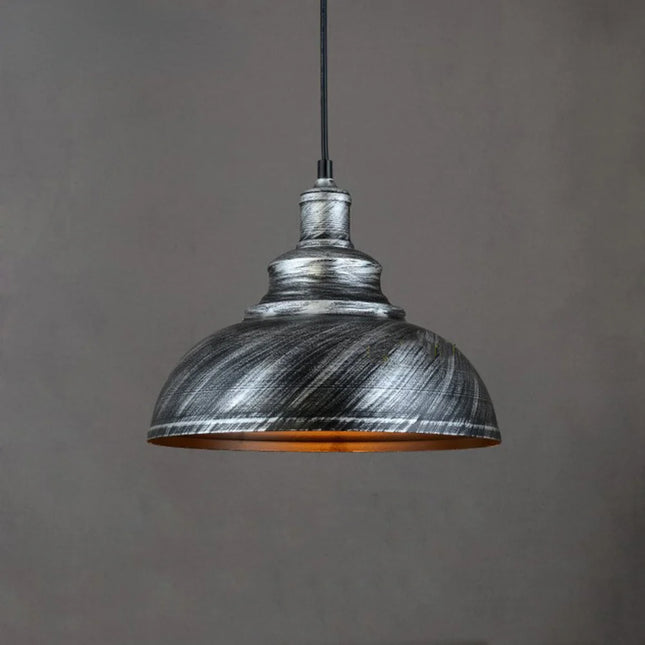 Suspension industrielle rétro LED en finition noir