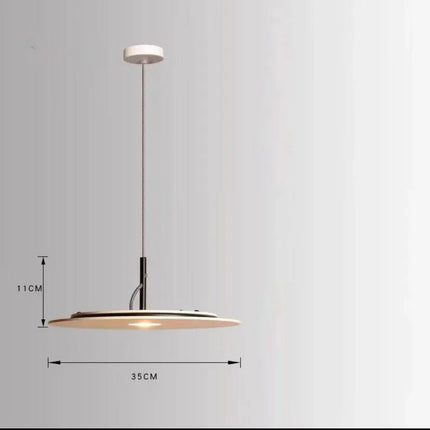 Schéma des dimensions de la suspension italienne circulaire LED plate