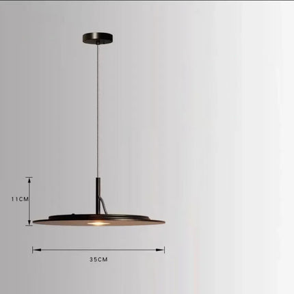 Suspension italienne circulaire LED plate et son kit d'installation