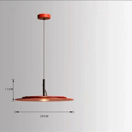 Suspension italienne circulaire LED plate vue de dessous