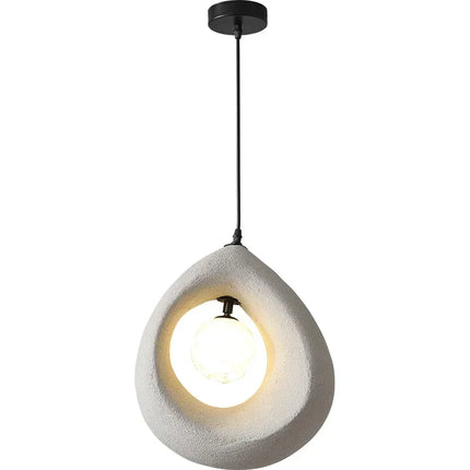 Détail de l'abat-jour en polymère de la suspension japonaise pendentif