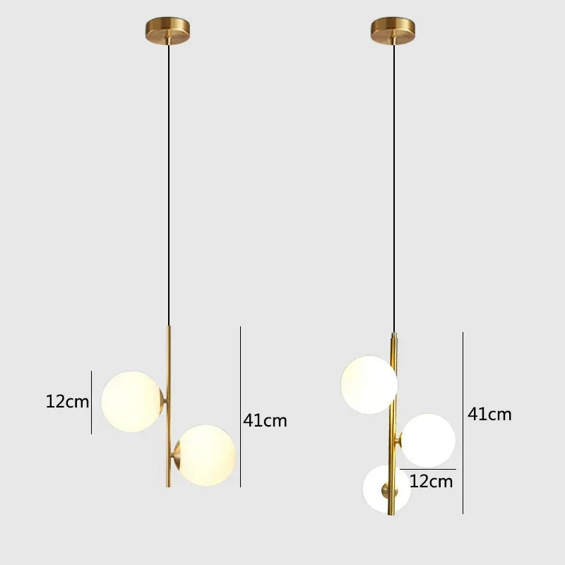 Dimensions Nordic Modern Vertical Arm LED Pendant Light